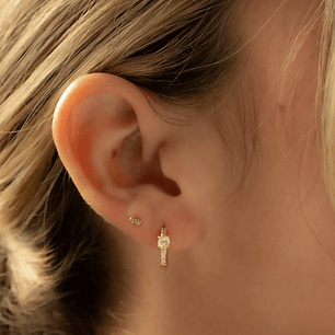 Candonga Solitario Crystal 13 mm