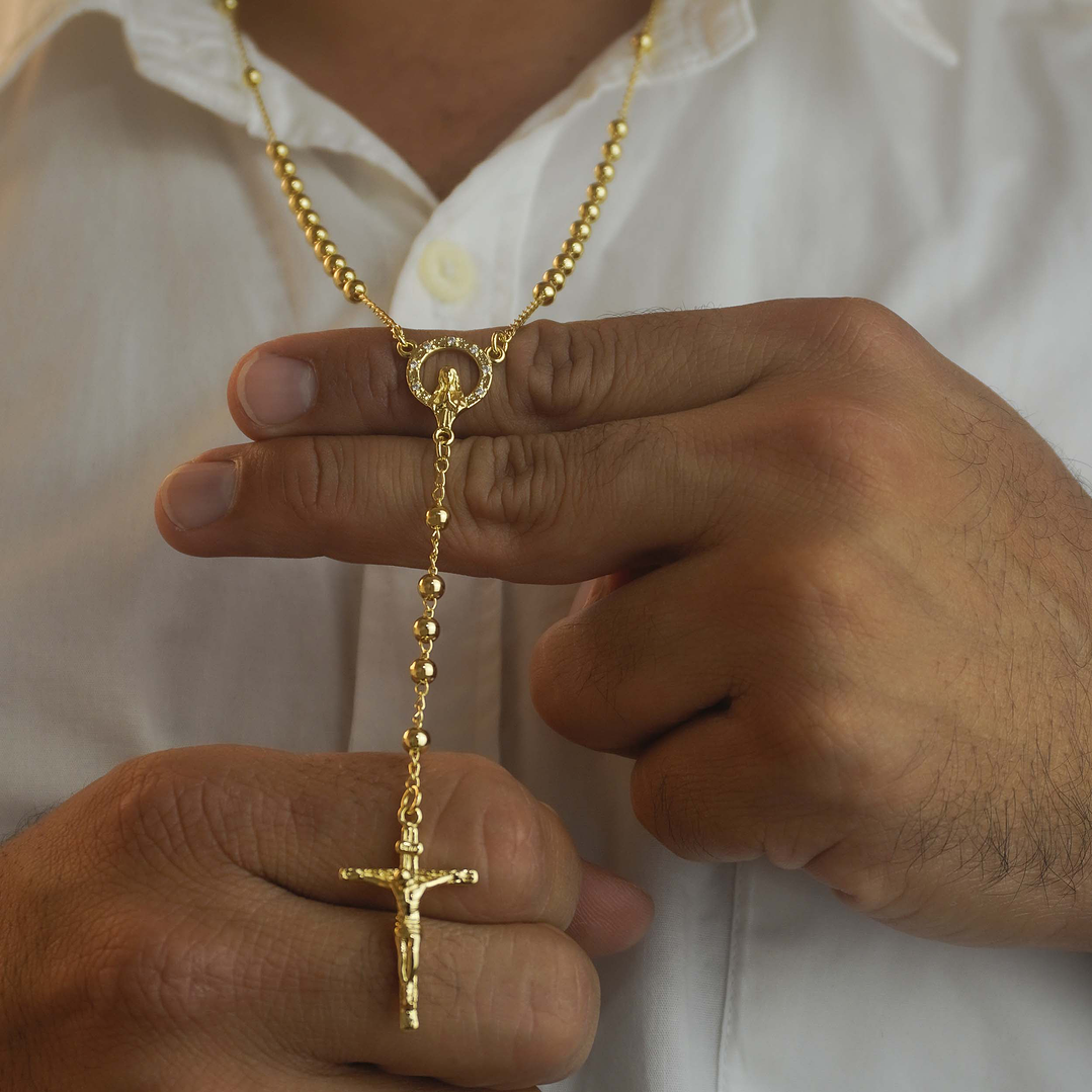 Rosario Hombre 65 cms 4 mm Cristal 2