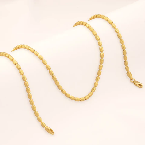 Cadena tejido  Barril italy 3 mm 45 Cms