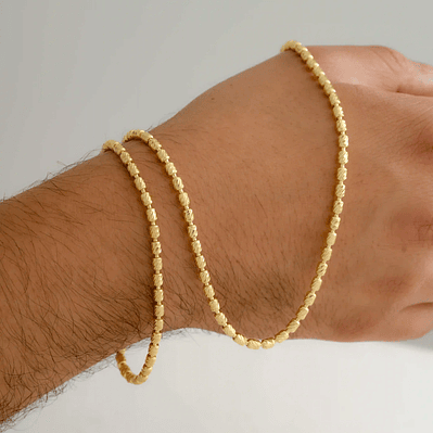 Cadena tejido Barril italy 3 mm 65 Cms