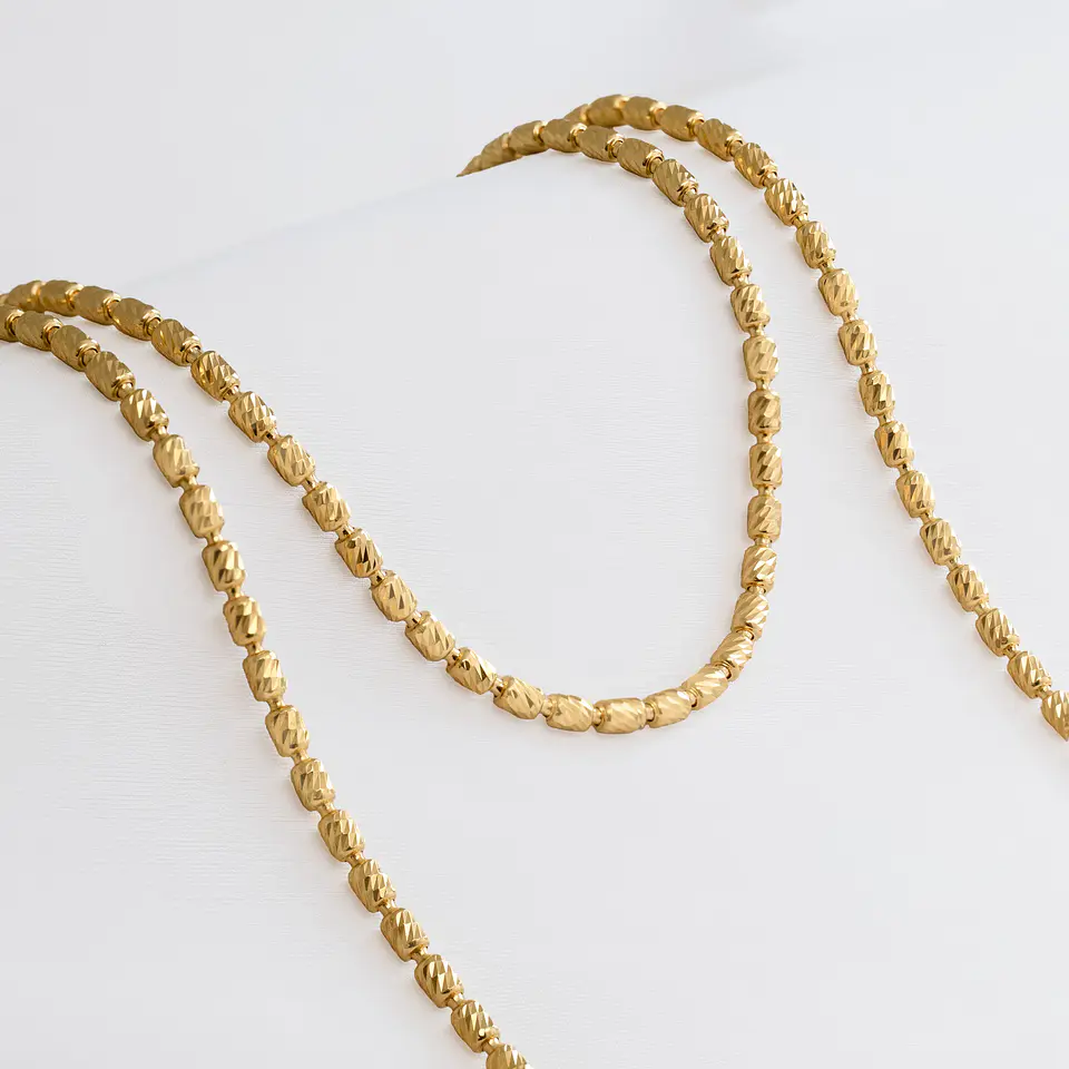Cadena tejido Barril italy 3 mm 65 Cms 2