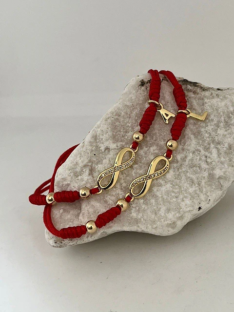 Pulsera Artesanal Infinito +dije Personalizado 
