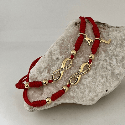 Pulsera Artesanal Infinito +dije Personalizado 
