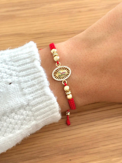 Pulsera Virgen Guadalupe Ovalo Colores 