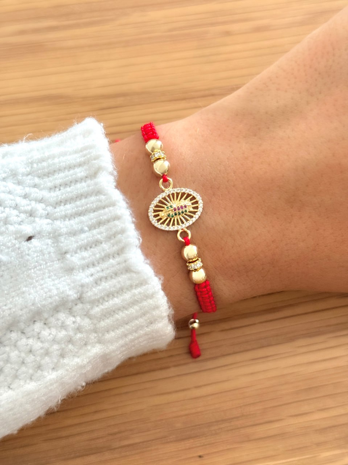 Pulsera Virgen Guadalupe Ovalo Colores  1