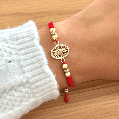 Pulsera Virgen Guadalupe Ovalo Colores 