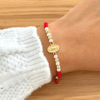 Pulsera Artesanal Virgen Guadalupe Oro Plata 
