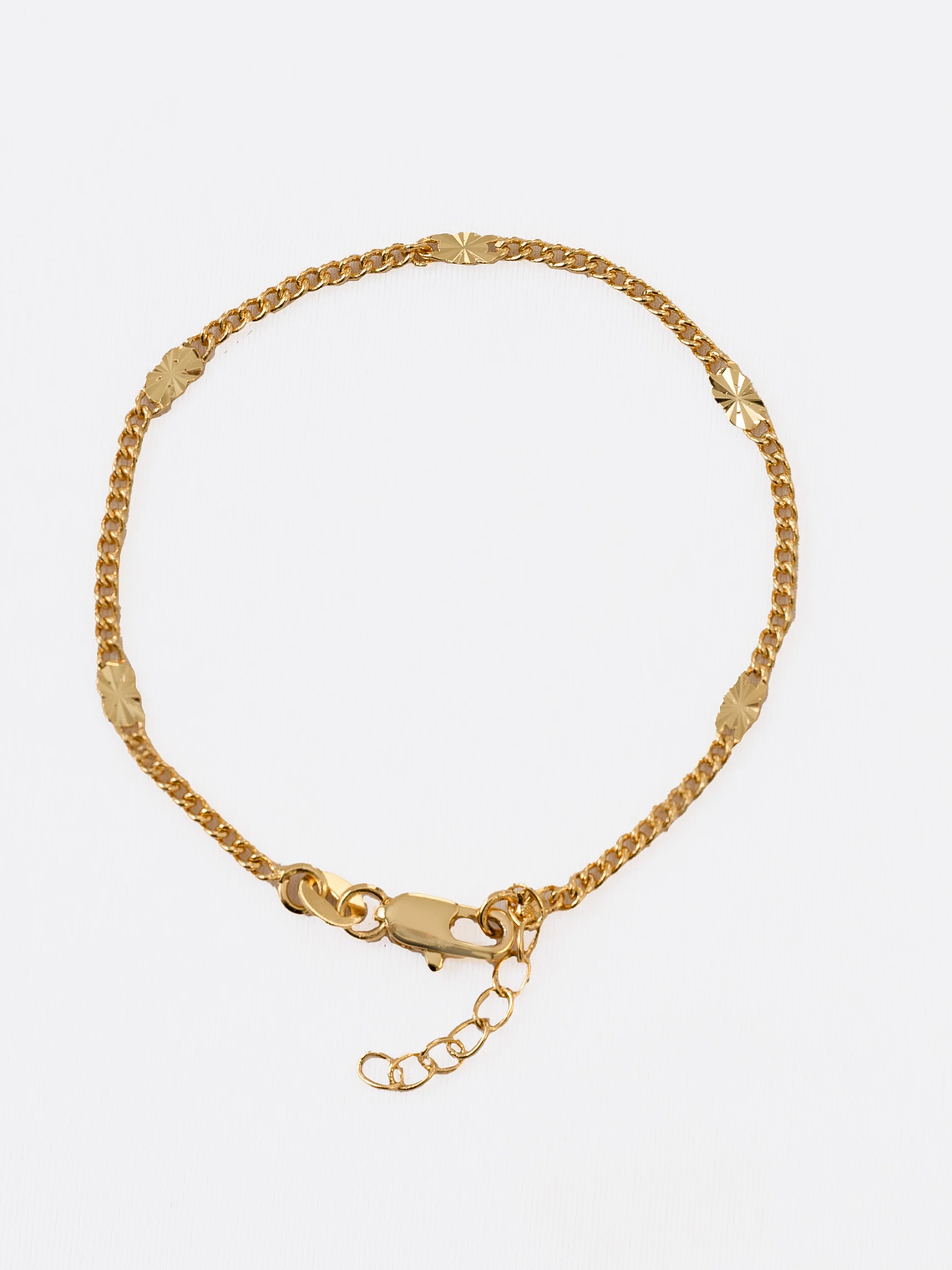 Pulsera Cubana con Destellos 16 Cms + Extensor 2