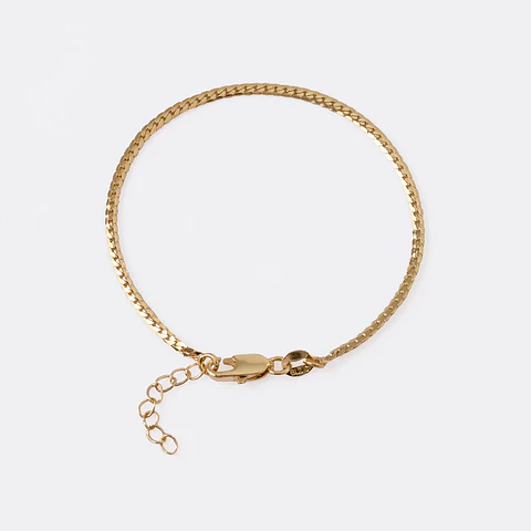 Pulsera Serpiente Plana finita 15cm + Extensor