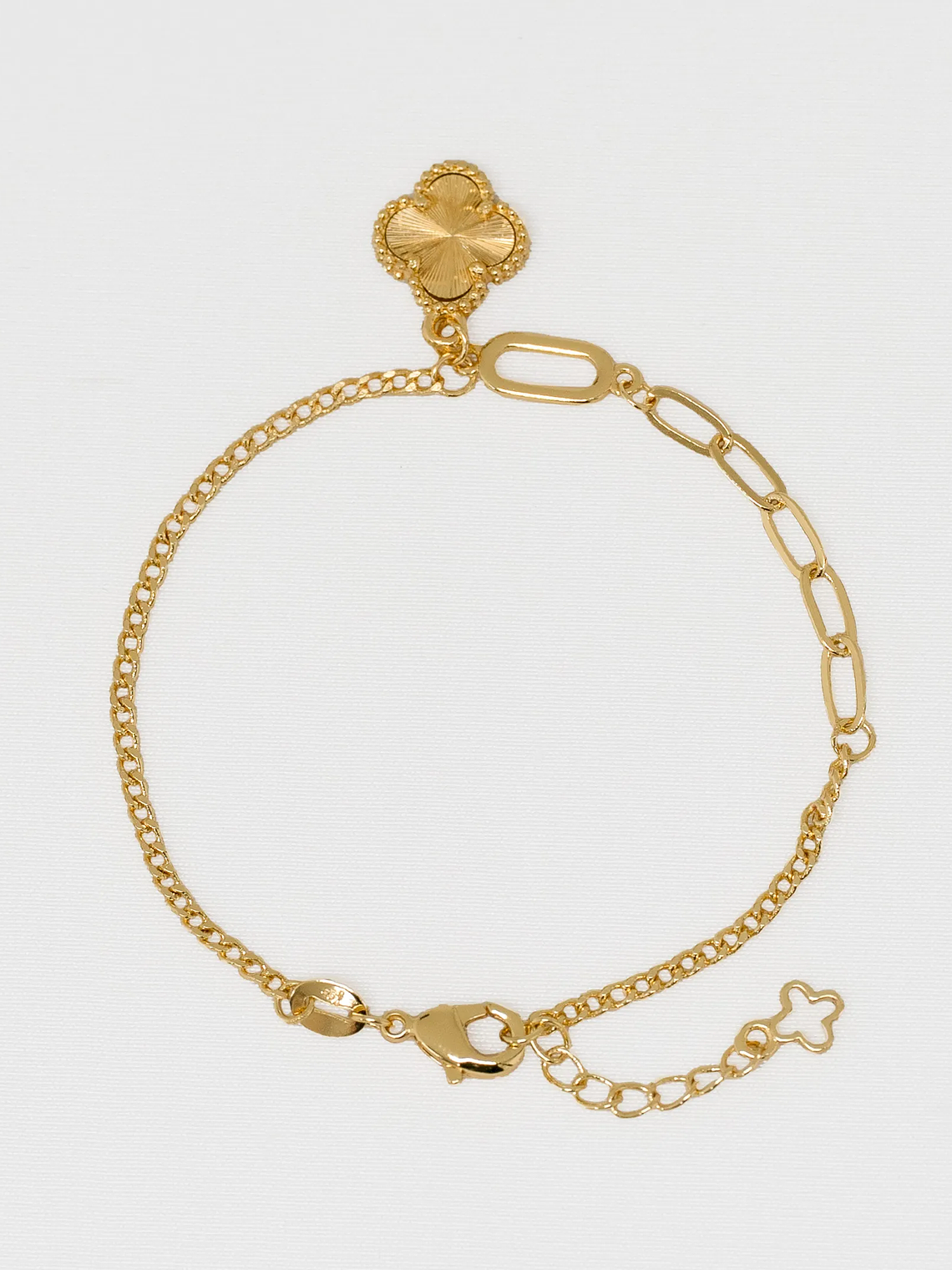 Pulsera tejido Cubana Clover 1,1 cm 15 Cm + Ext 1