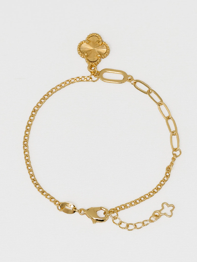 Pulsera tejido Cubana Clover 1,1 cm 15 Cm + Ext 1