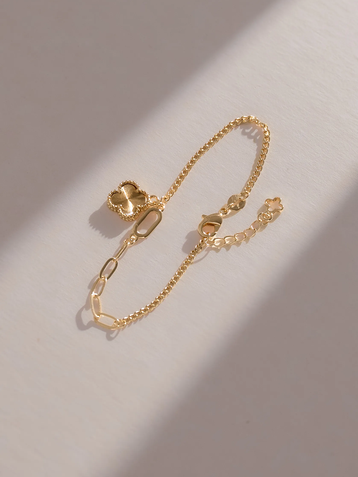 Pulsera tejido Cubana Clover 1,1 cm 15 Cm + Ext 2