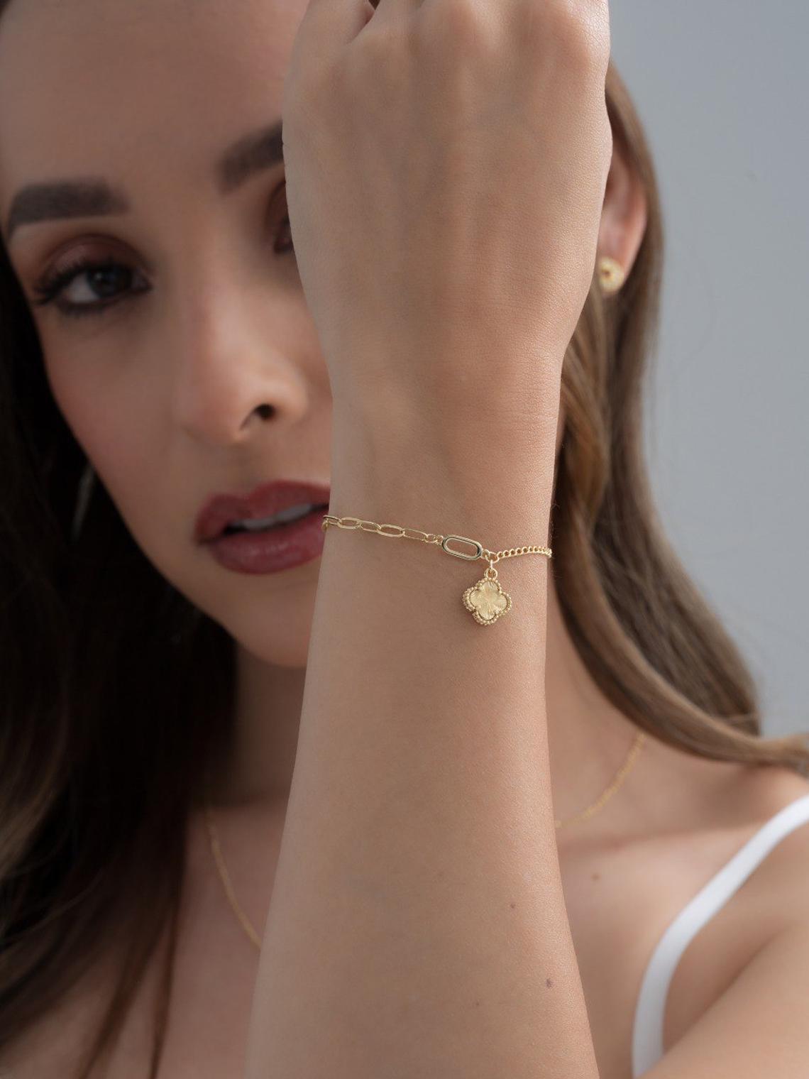 Pulsera tejido Cubana Clover 1,1 cm 15 Cm + Ext 3