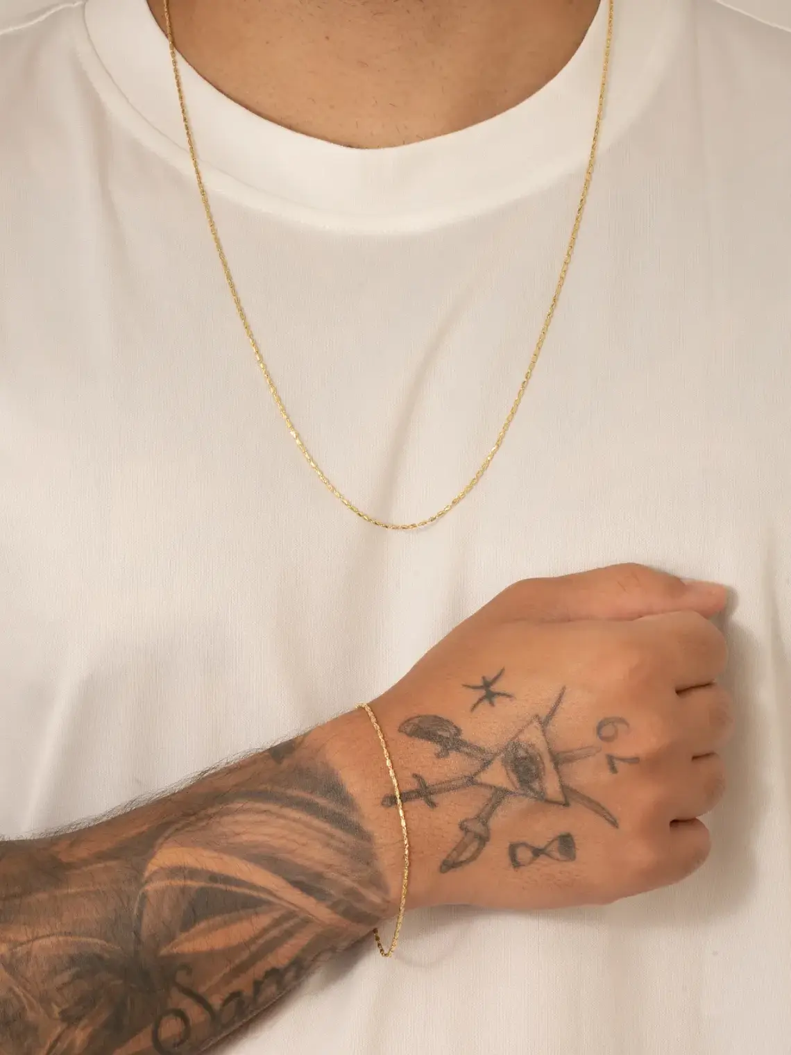 Cadena Tejido Tube Gold IT  2