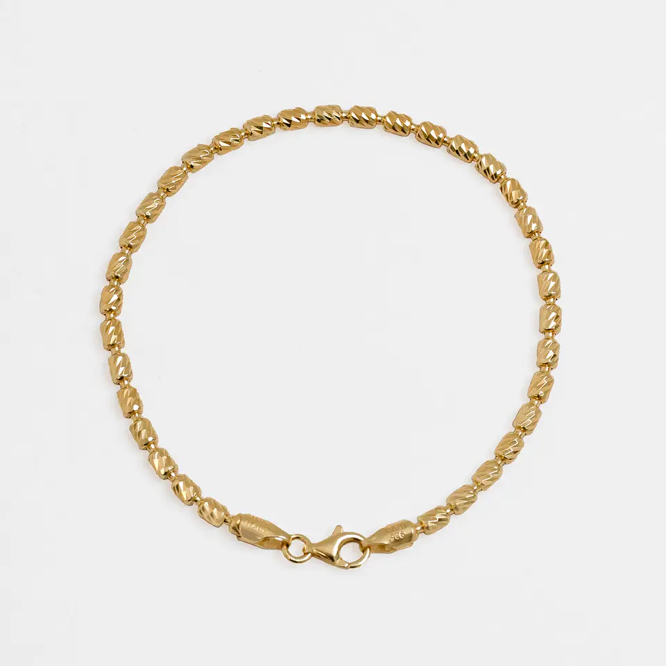 Pulsera tejido  Barril italy 3 mm 19.5 Cms 1