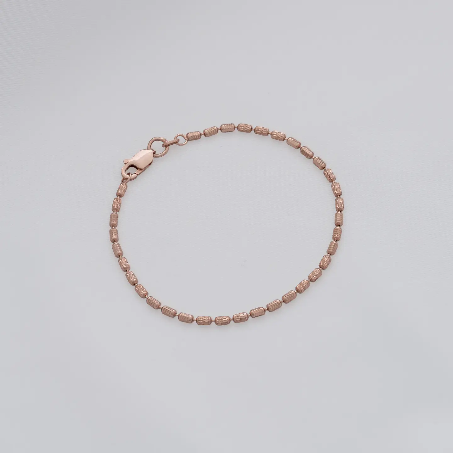 Pulsera tejido Barril Prismc Oro Rosa IT | 19.5 Cms 1