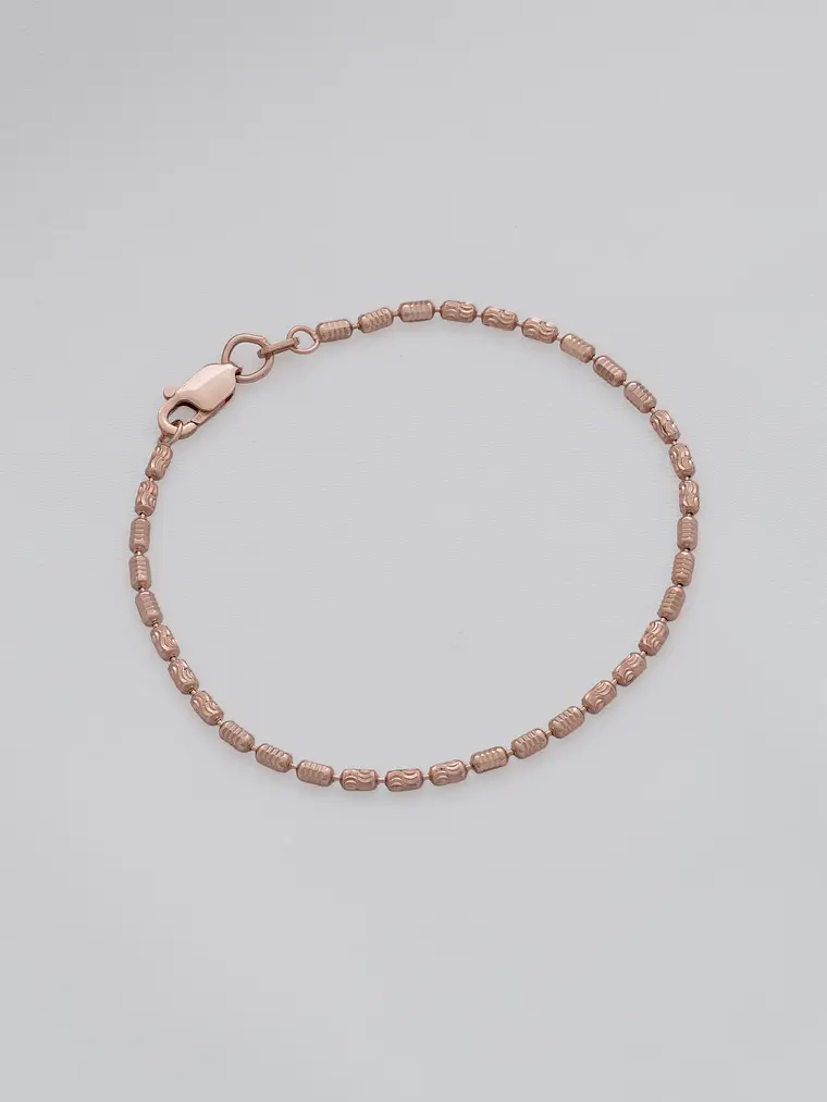 Pulsera tejido Barril Prismc Oro Rosa IT | 19.5 Cms 1