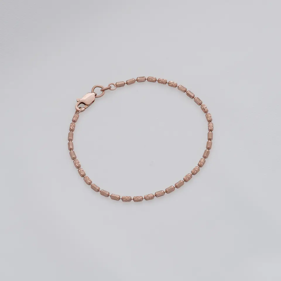 Pulsera tejido Barril Prismc Oro Rosa IT | 19.5 Cms 1