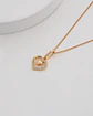 Set Cadena Cubanita IT 1 mm 45 Cms+ dije Double Heart - Miniatura 1