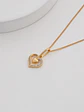 Set Cadena Cubanita IT 1 mm 45 Cms+ dije Double Heart - thumbnail 1