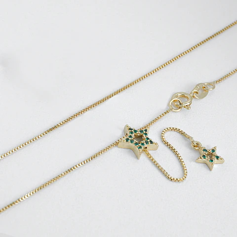 Gargantilla Estrella Verde 45 cm