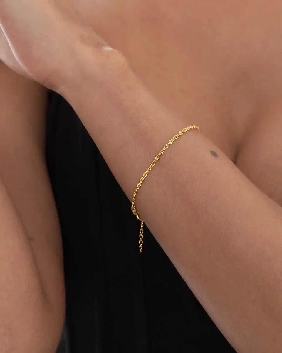 Pulsera Tejido Singapur 16 Cms 1.5 mm + Ext 3