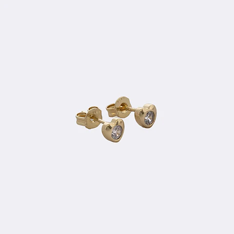 Arete topo Corazon Crystal | Joyería femenina