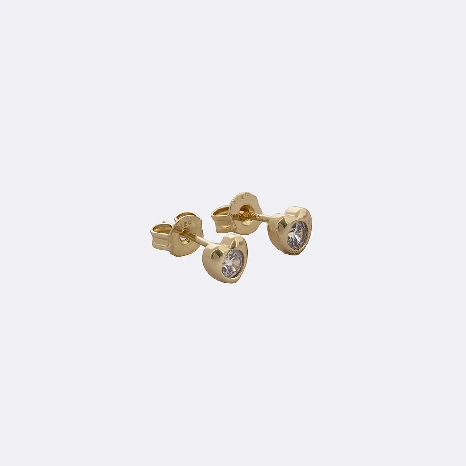 Arete topo Corazon Crystal | Joyería femenina 1