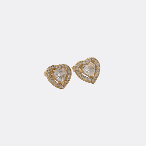 Arete Amore Halo mujer 9 mm |Joyas finas |Circon