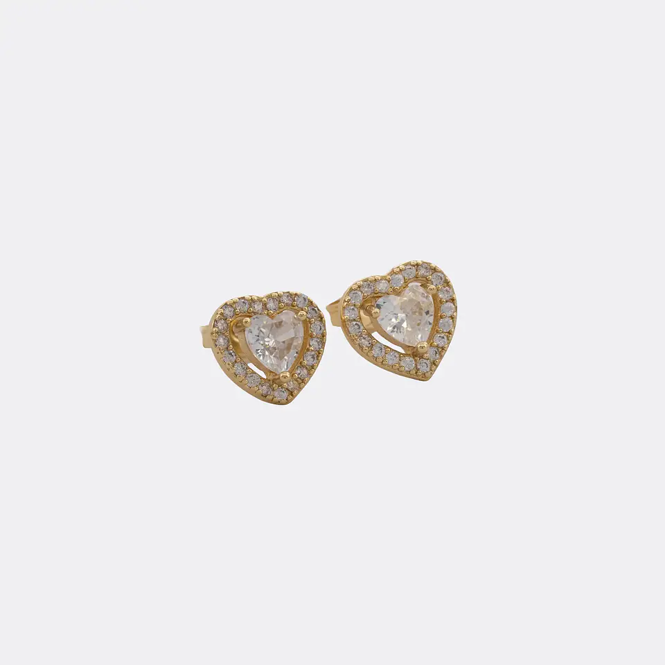 Arete Amore Halo mujer 9 mm |Joyas finas |Circon 1