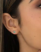 Arete Green Fleur 6 mm | flores | Oro laminado18k - Miniatura 2