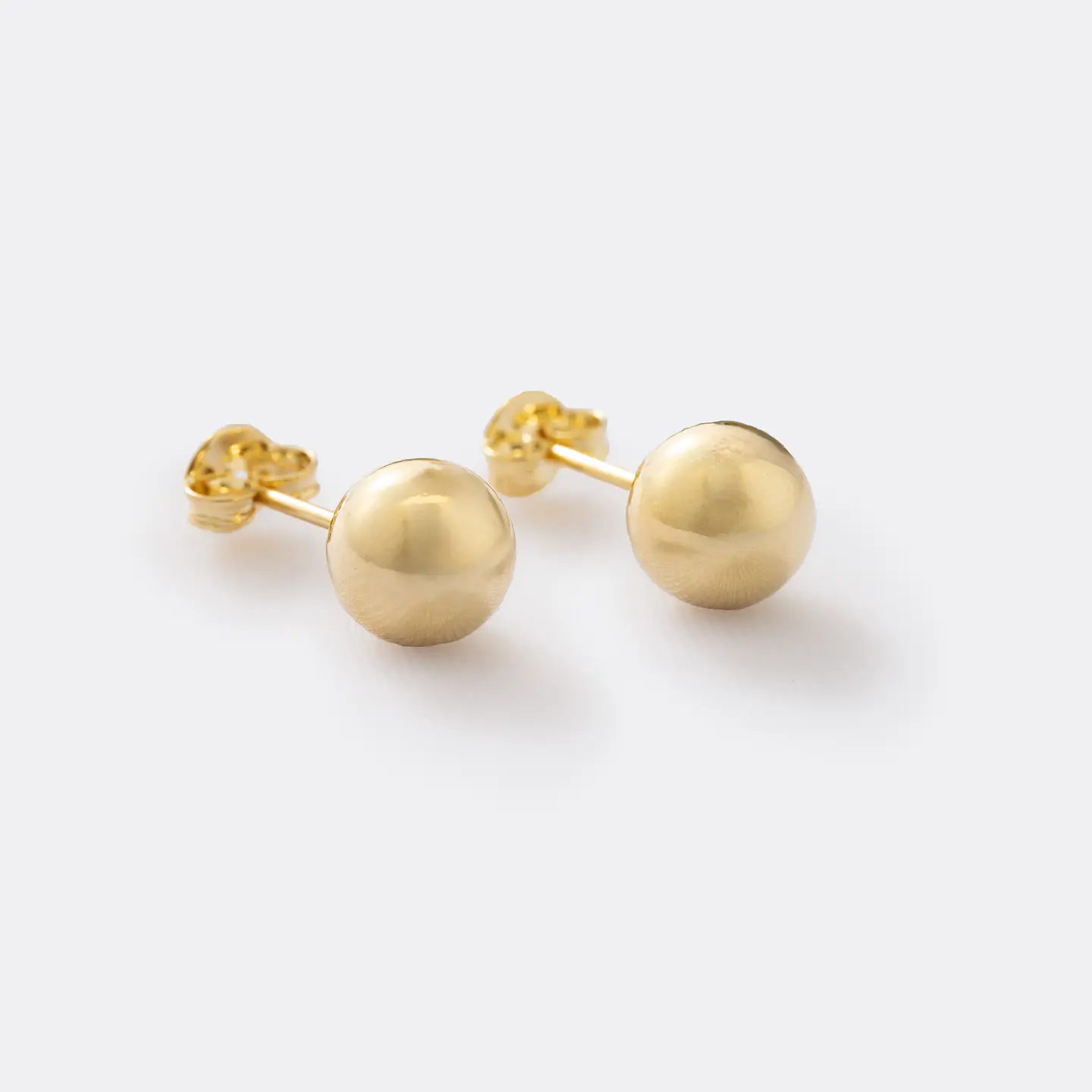 Topos  Balin 8mm liso |Joyería fina | Aretes Unisex 1