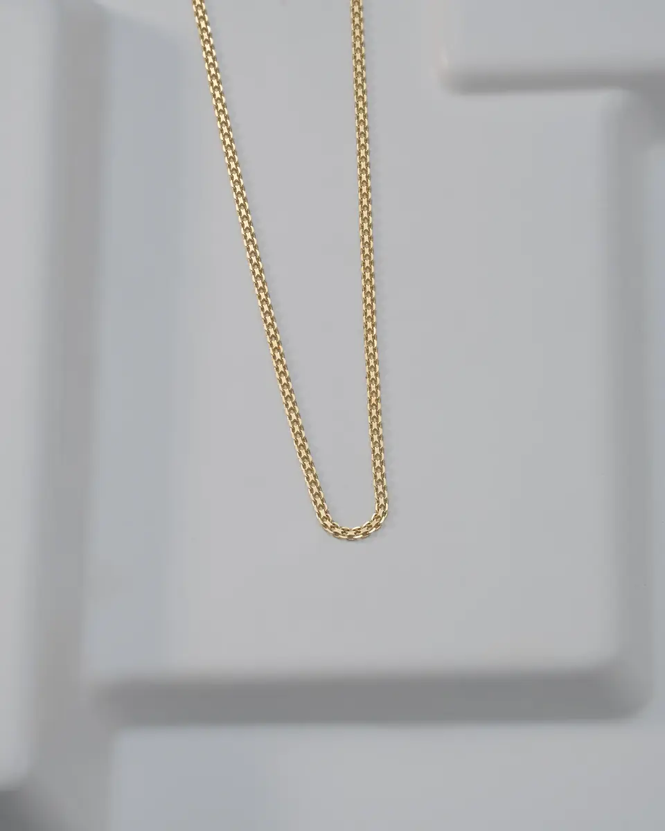 Cadena tejido China IT 2 mm 65 Cms | Moda Masculina| Cadenas oro  1