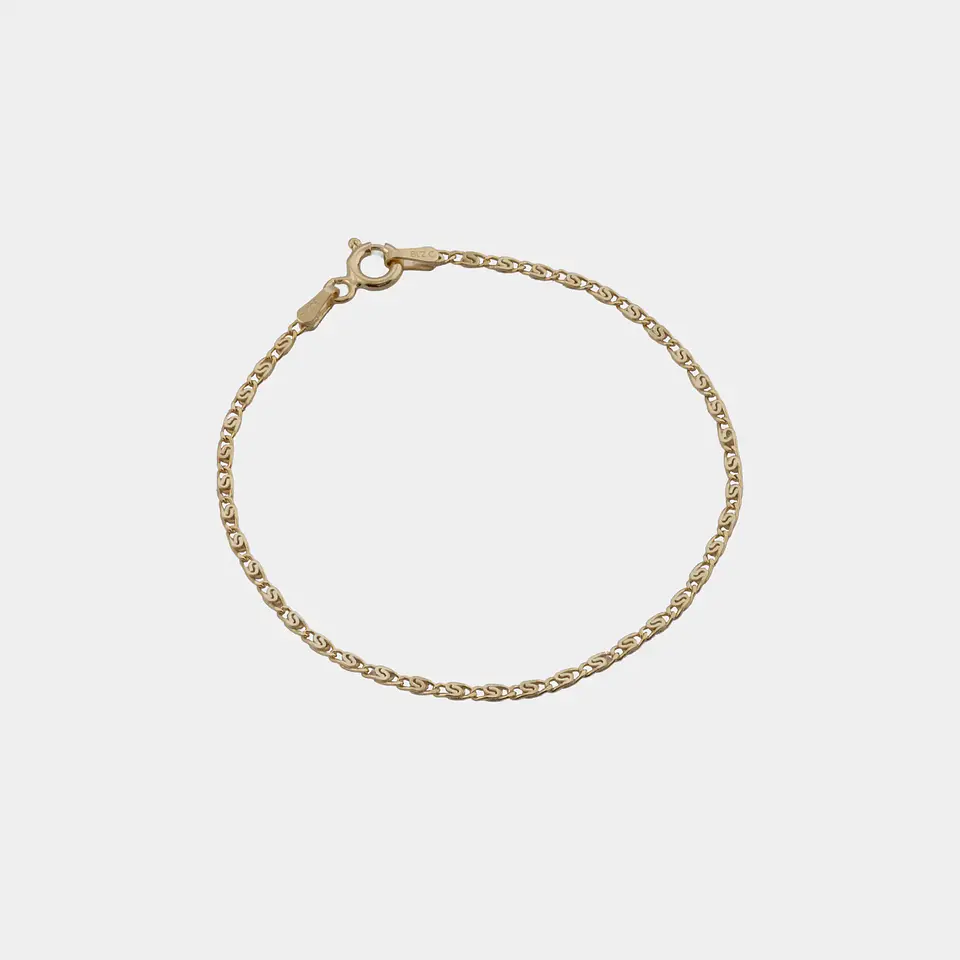 Pulsera Caracol Plana 1.80 mm 16.5 Cms 1