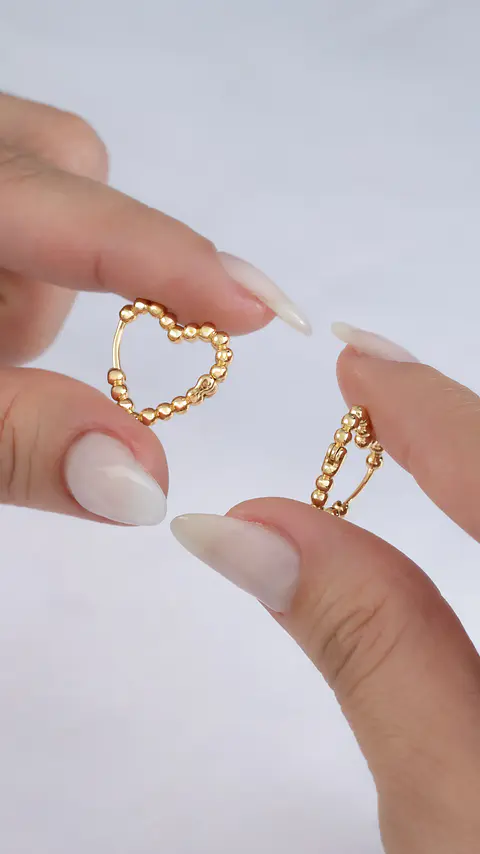 Arete Candonga Coeur 17,2 mm |Joyería Fina