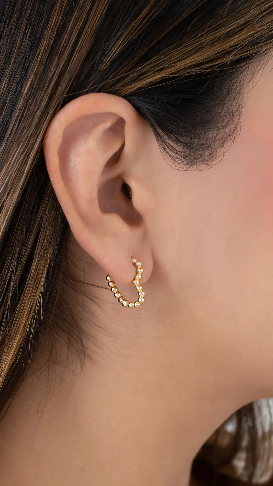 Arete Candonga Coeur 17,2 mm |Joyería Fina 2