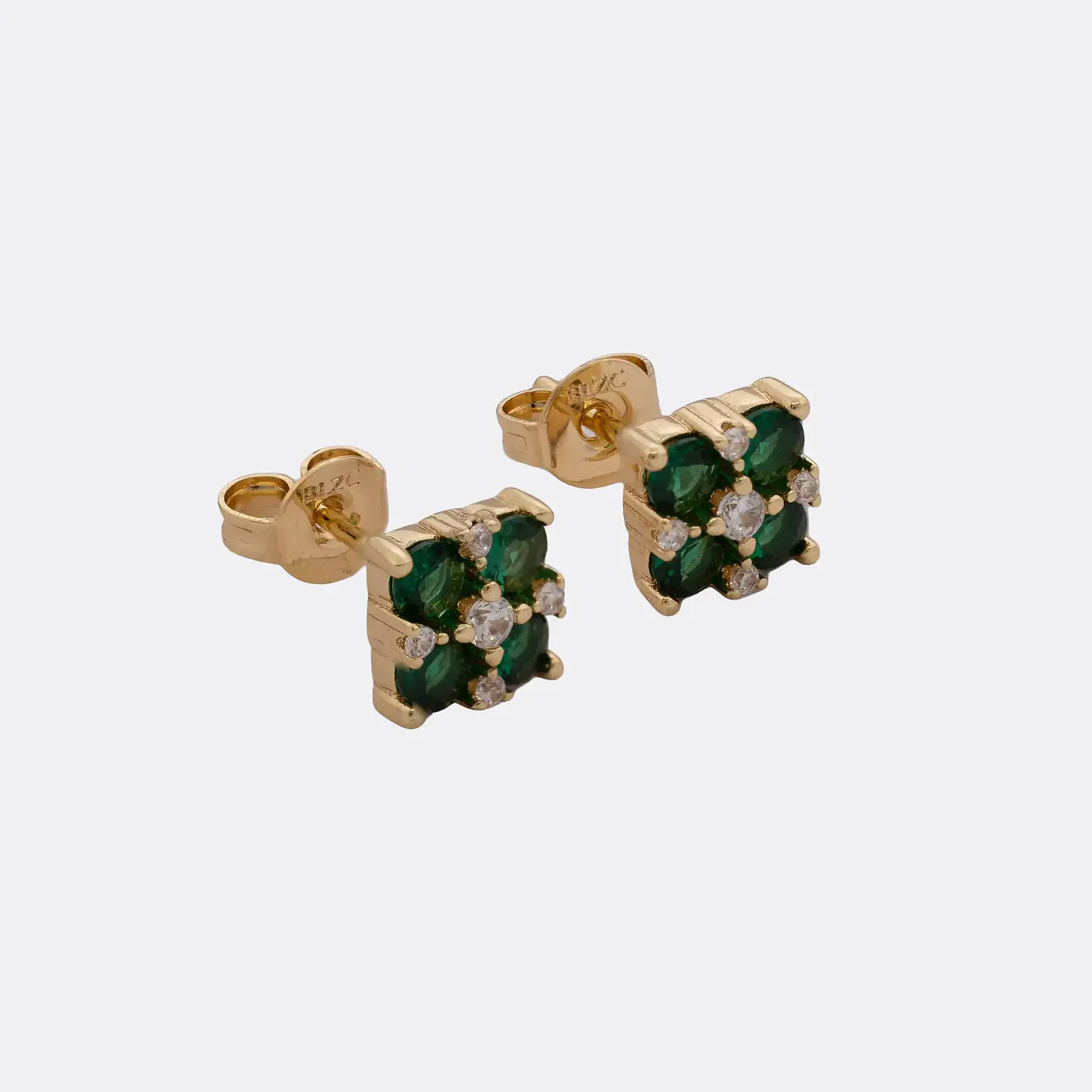 Topo Fleur Imperiale Verde Esmeralda |Joyería Fina  1