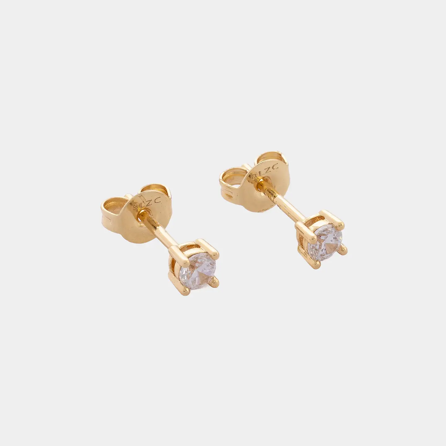 Arete Topo Cristal 3 mm | Accesorios en oro Laminado  1