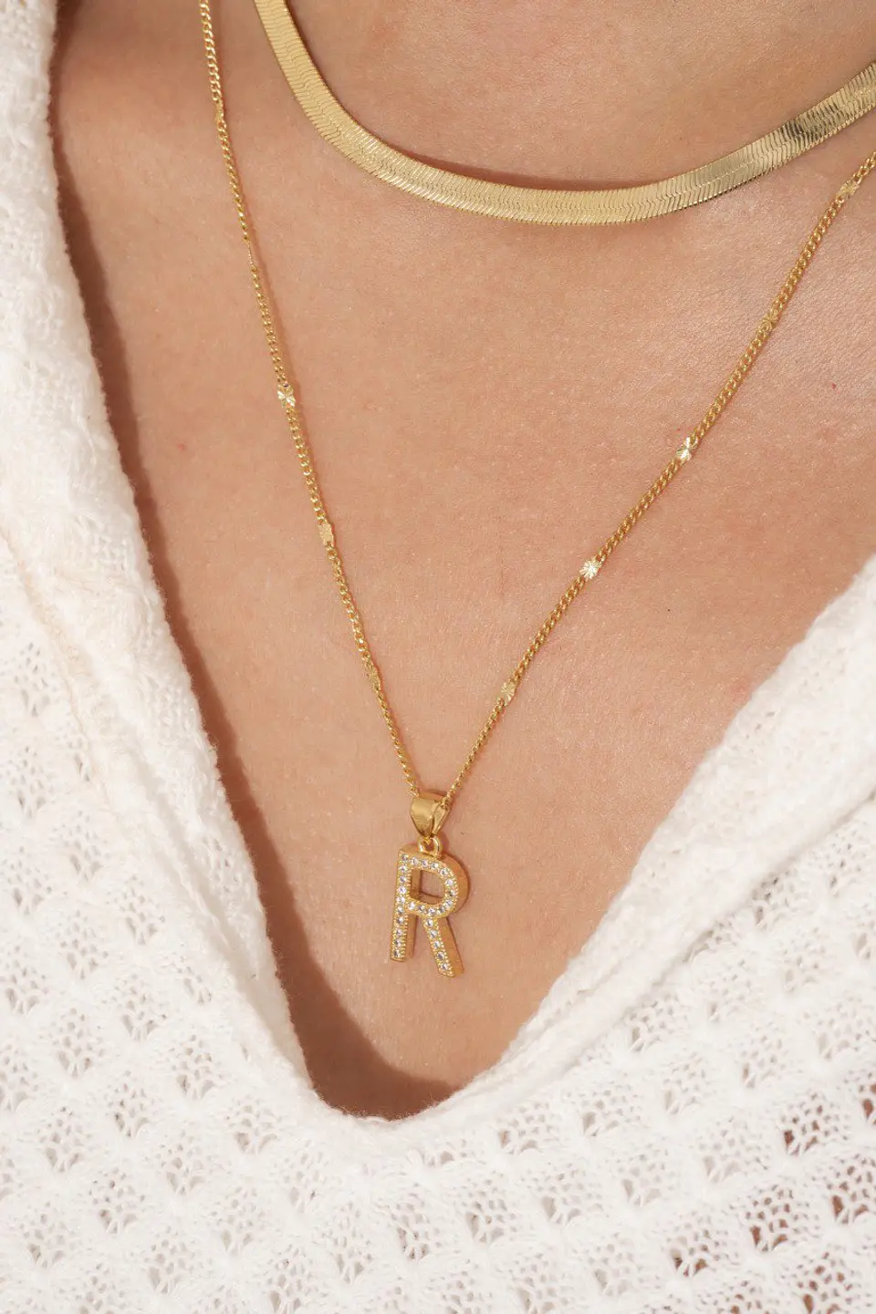 Dije Letras Circonia R 2