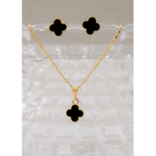 Set Clover Oro Laminado18k 