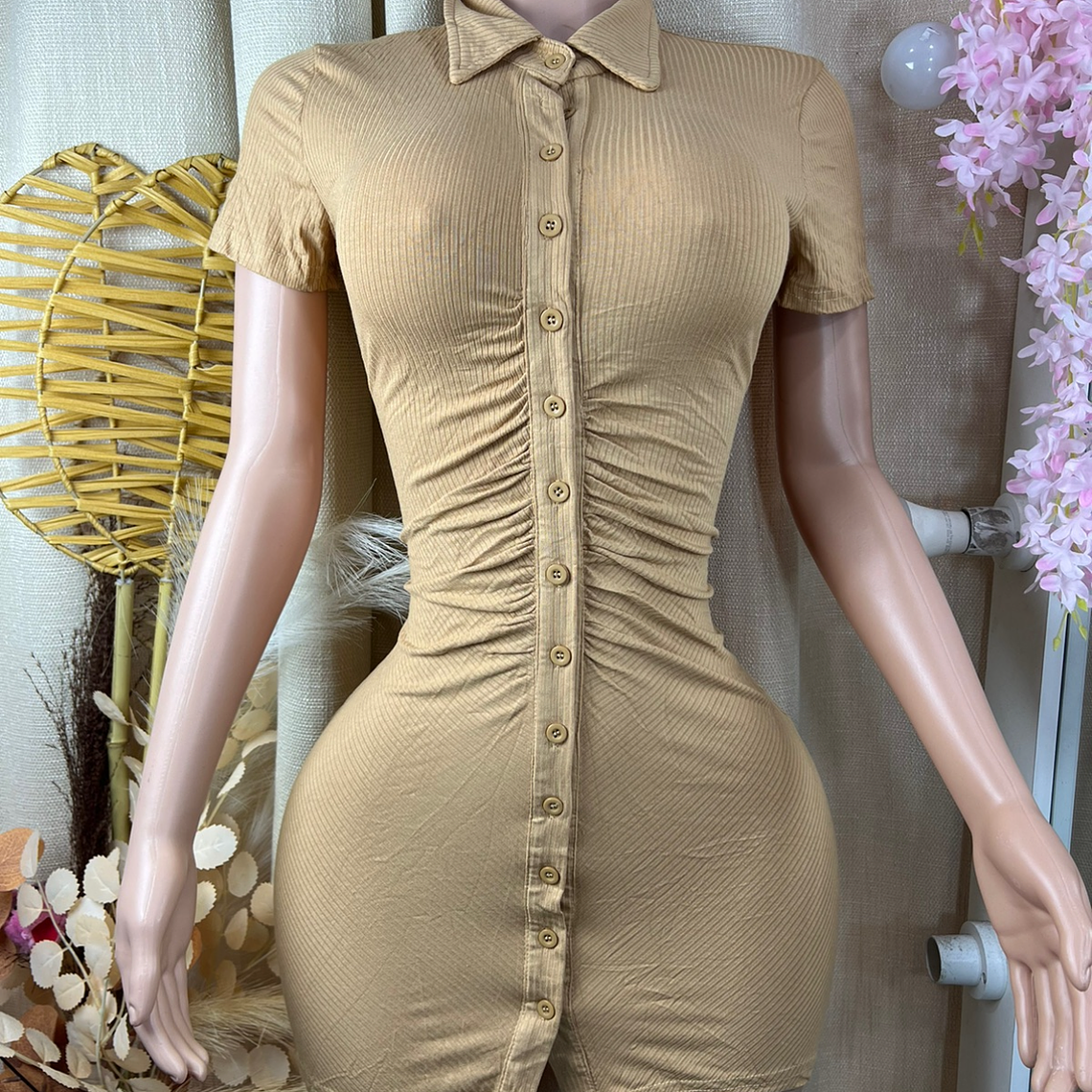 Vestido beige  1