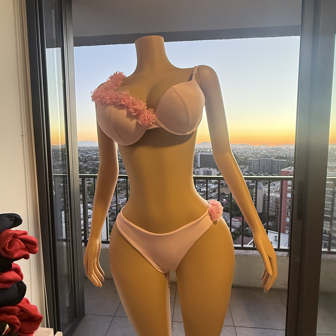 Bikini rosado flor  1