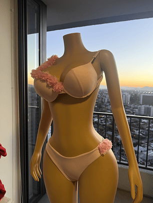 Bikini rosado flor 