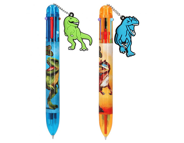 Dino World bolígrafo de 6 colores