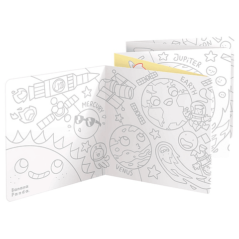 Colorea y aprende con el espacio, cuadernos para colorear extra largos