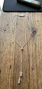 Colar Lariat em Prata com Pendente de Contas - Thumbnail 2