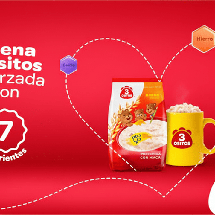 Avena Instantánea 3 Ositos Maca 150g Pack 3 Unidades 2