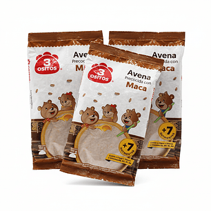 Avena Instantánea 3 Ositos Maca 150g Pack 3 Unidades