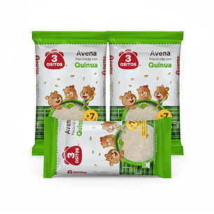 Avena Instantánea 3 Ositos Quinua 150g Pack 3 Unidades
