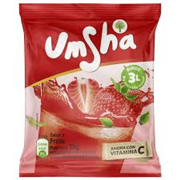 Refresco En Polvo Umsha Fresa 13 G X 12 Unidades 1